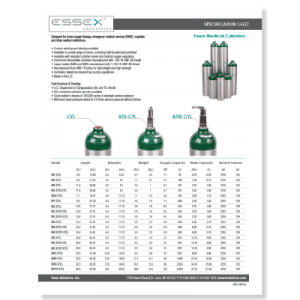 Medical Cylinders Specification Sheet